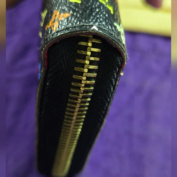 Louis Vuitton Murakami Zippy Black Multicolor Wallet - Picture 8 of 16